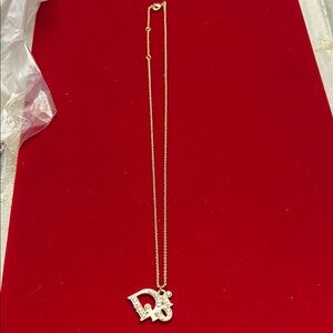 Dior  Gold Necklace with Crystal Accents